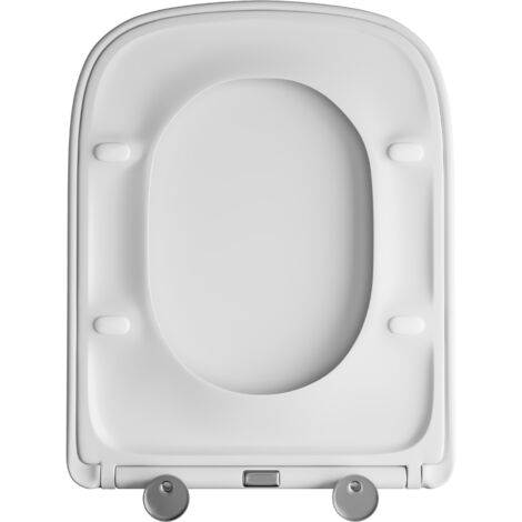Genuine RAK Series 600 Square Toilet Seat Soft Close Quick Release - Gloss White Wrap Over