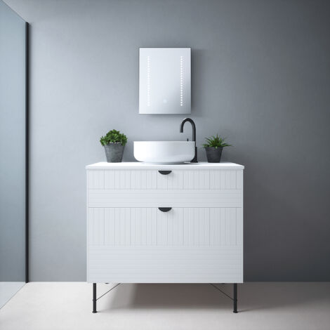 Ares Tunable LED Mirror - 390 x 500 x 57mm with Shaver Socket IP44 Rated Multi LED Points Dimmable Demister