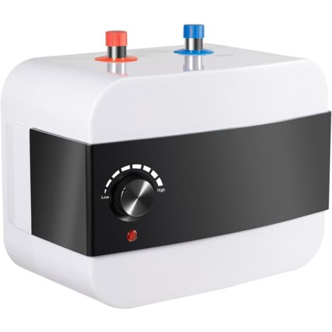Calentador de agua instantáneo, 6 l 65 °C hacia arriba calentador de agua electrónico, 1500 W material ABS impermeable calentador de agua ducha