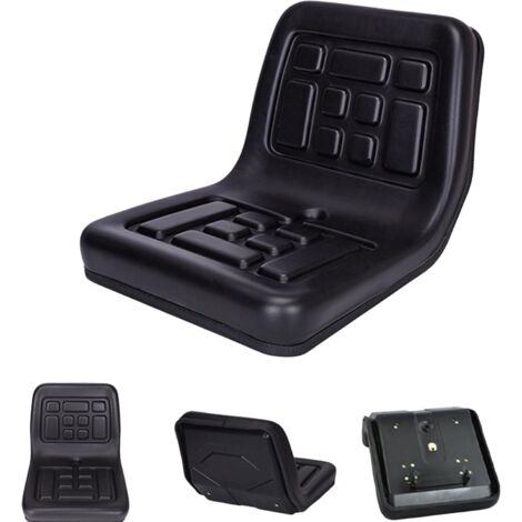 Asiento de Tractor Funda Para Carretilla Elevadora Respaldo Ajustable Impermeable PVC Universal Con Rieles Negro Vehículos de Maquinaria Agrícola 5.9 Pulgadas Ajuste libre Delantero y Trasero