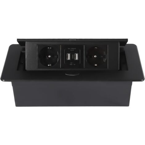 Base De Enchufe Empotrable Con USB Plata - Electricidad Gómez