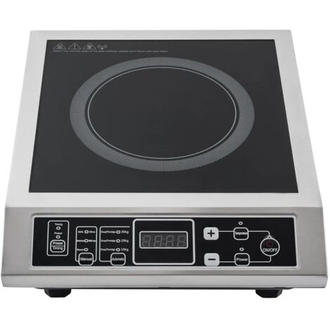 Cocina de inducción,Placa de inducción de 3500 W, Placa de inducción profesional con encimera de hasta 50 kg para freír, cocinar, cocinar gachas, cocinar al vapor, así como (Negro)