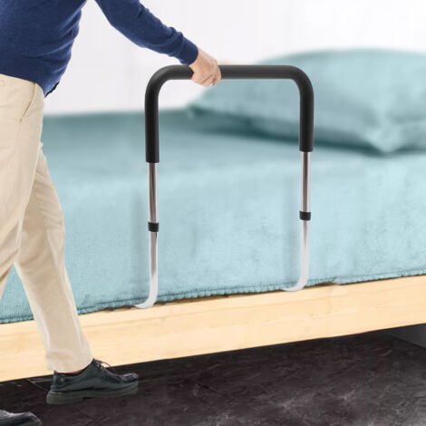 Barrera de cama, barandilla de cama para personas mayores y adultos, ayuda para levantarse de la cama para personas mayores, protección contra caídas ajustable en altura para personas