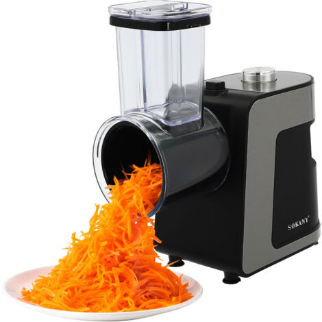 Cortador de verduras eléctrico de 1000W Cortador de verduras eléctrico 5 en 1 para cortar patatas, rábanos, pepinos(acero inoxidable,ABS) (1/5)