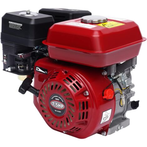 Motor de gasolina de 4 tiempos, 7,5 CV, Go Kart con motor de gasolina, 1 cilindro, generador de karting, bajo consumo de combustible, motor de gasolina con eje de 20 mm de diámetro y alarma de