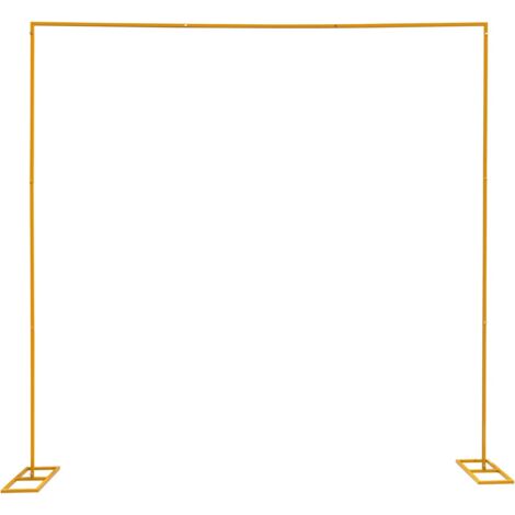Arco de boda para ceremonia, juego de soporte rectangular de 3 m x 3 m para globos, soporte de fondo ajustable para cumpleaños, fiestas, decoraciones de banquetes