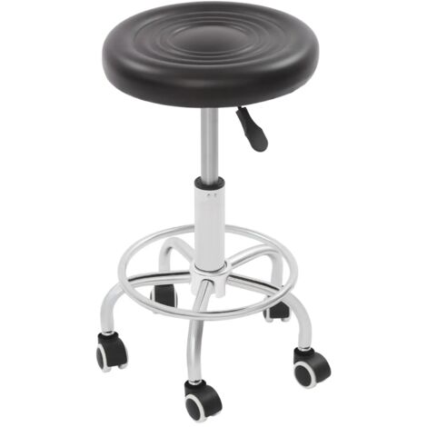 Taburete giratorio con ruedas de altura ajustable de 44 cm a 57 cm taburete plegable funcional taburete de estudio para peluquería estética Dentist Bar Estudio (1/5)