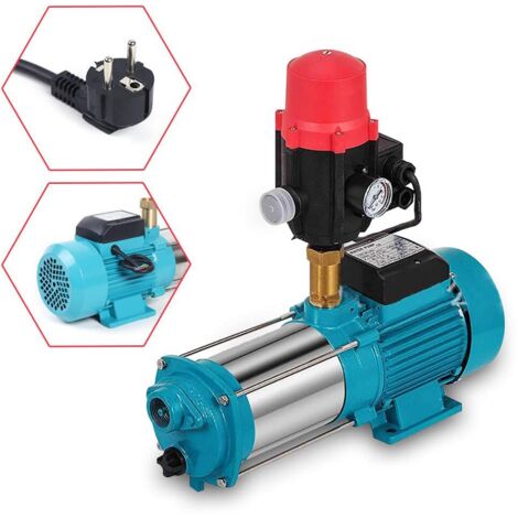 Bomba centrífuga autocebante de acero inoxidable de 4000 l/h para jardín, para sistemas de agua domésticos, 1300 W