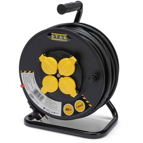 Avvolgicavo da cantiere VELAMP 4 prese H07RN-F3G1.5MM2 NF CE - IP44 di 25M (1/5)