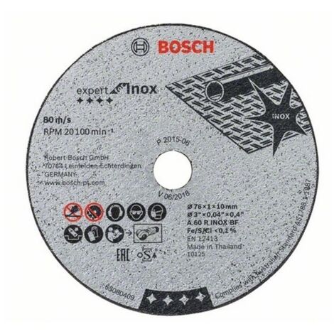 Set da 5 dischi mole da taglio per mini smerigliatrici bosch expert for inox 76mm, bos 2608601520