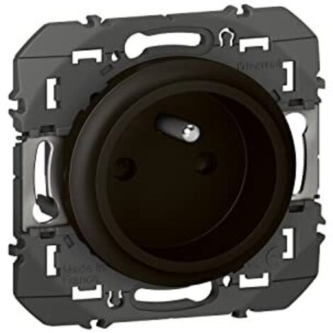 LEGRAND LEG95277 PRESA RENO COMPO DOOXIE EASYR NO 2P+T PROFONDITÀ CORTA 16A FINITURA NERA (1/3)