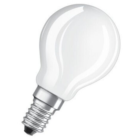 Ampoule LED retrofit sphérique 3W dépolie Lumière blanc chaud OSRAM (1/2)