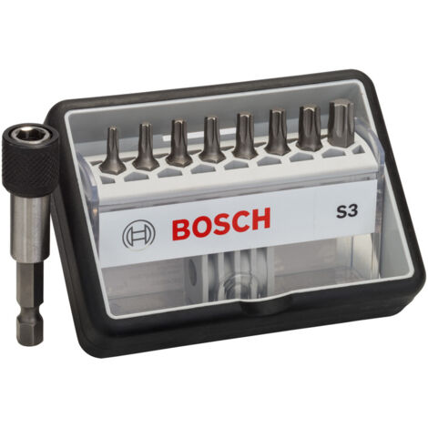 Juego de 8+1 puntas de destornillador TORX BOSCH 2607002562 Extra Dura (1/3)