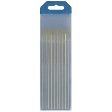 GYS 045347 10 ELECTRODOS TUNGSTENO WL15 Ø2,0 - DORADO (AC/DC - ALUMINIO/ACERO)