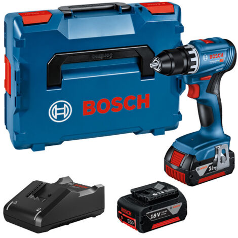 Taladro atornillador inalámbrico BOSCH GSR 18V-45 06019K3204 + 2 baterías de 3Ah 18V en L-Boxx Profesional (1/5)