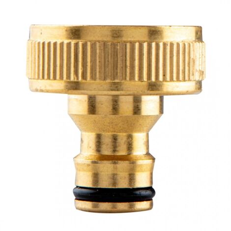 Racores conector para grifo de jard铆n NEO TOOLS en lat贸n de 3/4 a 1 pulgada roscado (1/3)