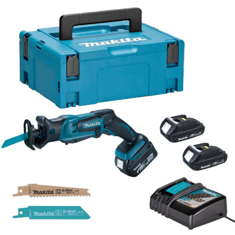 MAKITA Sierra de sierra de sable de 18V Li-Ion 1.5Ah con 2 baterías en caja - DJR183RYJ