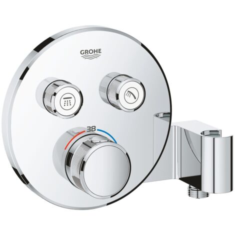 Termostático empotrado redondo GROTHERM SMARTCONTROL GROHE 29120000 2 salidas - cromo