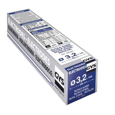 Estuche de 165 electrodos de rutilo de acero de 3,2 mm GYS 085046 (1/3)