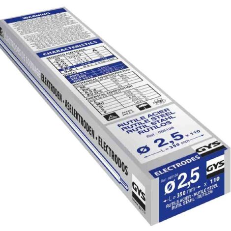 110 Electrodos de rutilo de acero Ø 2.5 mm GYS 085138
