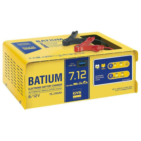 Sourcing Batium 7/12 Cargador de batería negro 6/12 V (1/2)
