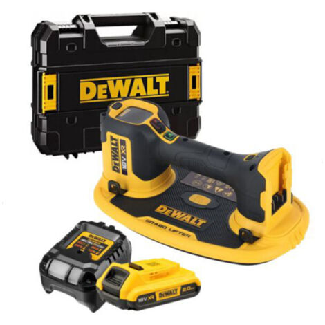Dewalt – Elevador de vacío 18V con batería 2.0Ah – Capacidad de elevación hasta 120 kg – Para vidrio, piedra y madera – Diseño compacto y ergonómico (1/4)