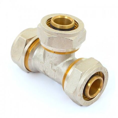 Té égal à compression pour tube multicouche - diam 26 mm (1/5)