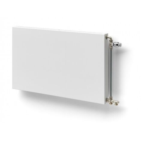 Henrad – Radiateur panneau rayonnant horizontal 676W – Compact Planar – 900 mm x 400 mm – Acier blanc RAL 9016 – Raccordements 4 x 1/2" (1/3)