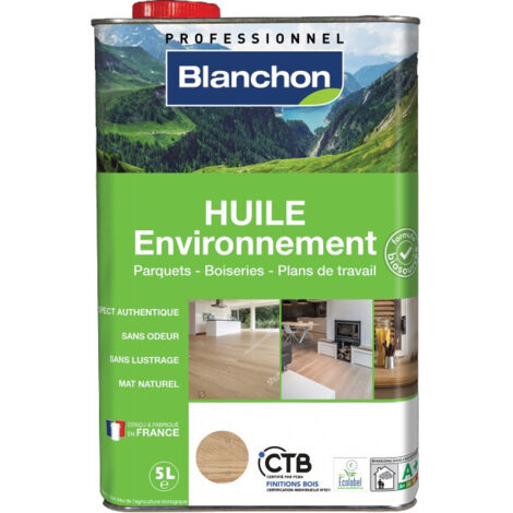 Blanchon – Huile pour bois brut biosourcée 5l – Imprégnation naturelle – Finition parfaite sans lustrage – Application facile au rouleau ou pistolet