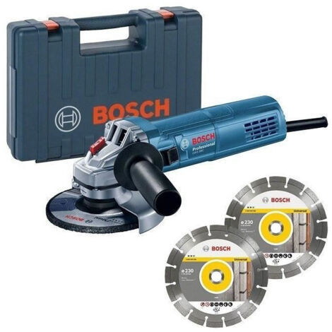 Bosch – Meuleuse 125 mm 880W 60139600B – Moteur puissant 880W – 2 disques diamantés pour béton armé – Coffret de transport inclus