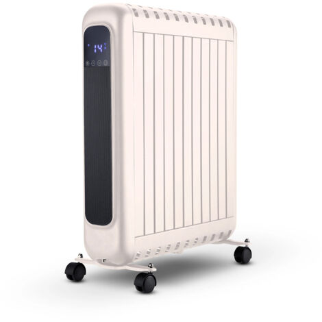 Radiateur à inertie sèche mobile 2400W – Thermostat numérique 15-35°C – Écran LED tactile – Protection anti-basculement – STYCFWN2400 – Rointe
