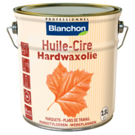 Blanchon – Huile-cire pour bois 2,5 litres – Teinte naturel ultra mat – Finition soyeuse pour intérieur – Application facile au rouleau ou au chiffon