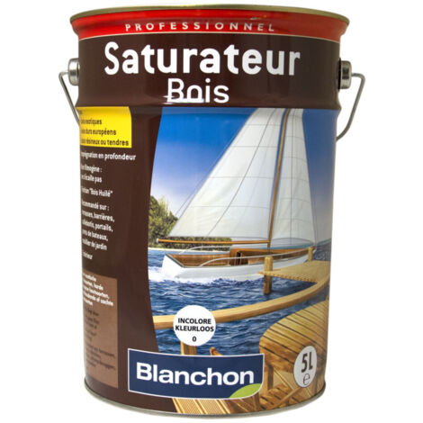 Blanchon – Saturateur bois pour bois durs – 5 litres – Finition mat aspect huilé – Protection durable pour terrasses et mobilier extérieur