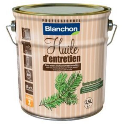 Blanchon – Huile pour bois naturel 2,5 litres – Fort pouvoir régénérant – Séchage rapide – Anti-poussière