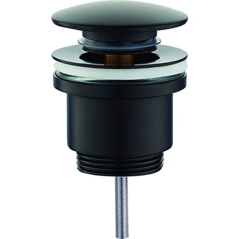 Desagüe clic-clac redondo negro matte clic-clac Piralla Rubinetterie PCUNR Negro mate