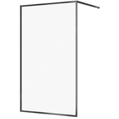 Cersanit Larga - Paroi de douche Walk-In, 120x200 cm, noir/verre clair S932-140 (1/2)