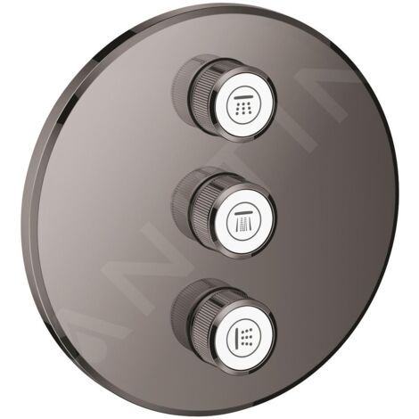 Grohe Grohtherm SmartControl - Mitigeur encastré avec 3 sorties, Hard Graphite 29122A00