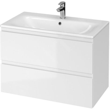 Cersanit Moduo - Meuble avec lavabo, 57x80x45 cm, 2 tiroirs, blanc S801-316-DSM (1/3)