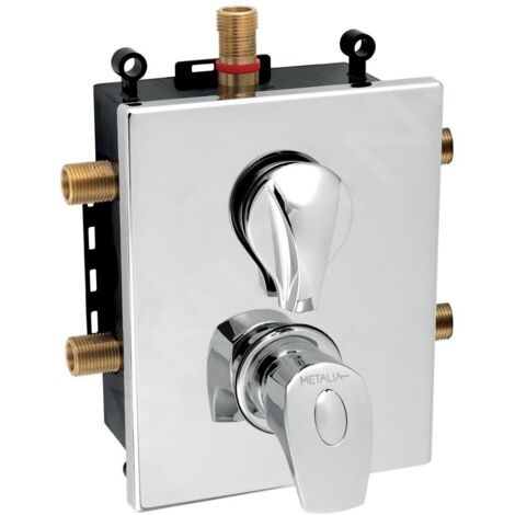 Novaservis Metalia 57 - Mitigeur thermostatique à encastrer pour 3 sorties avec corps d’encastrement, chrome BOX57052RXT,0 (1/2)