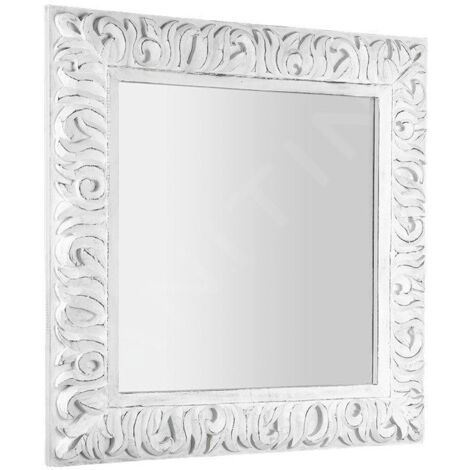 Sapho Miroirs - Miroir Zeegreas dans un cadre, 900x900 mm, blanc IN395 (1/5)
