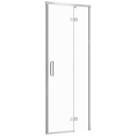 Cersanit Larga - Porte de douche 80x195 cm, droite, chrome/verre clair S932-115 (1/2)