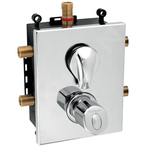 Novaservis Metalia 56 - Mitigeur thermostatique à encastrer pour 3 sorties avec corps d’encastrement, chrome BOX56052RXT,0 (1/2)