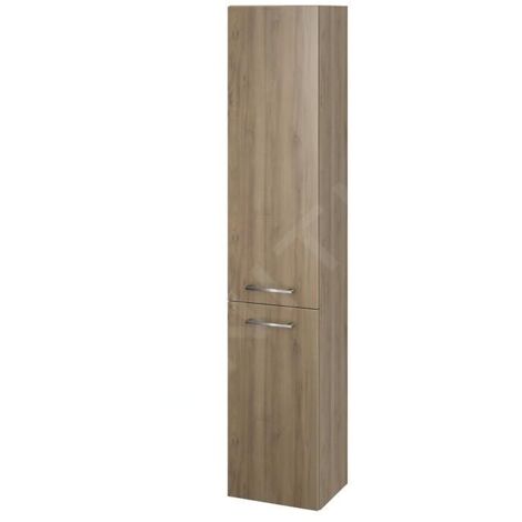 Cersanit Lara - Armoire haute 150x30x25 cm, 2 porte, charnières G/D, chêne S926-008-DSM (1/3)