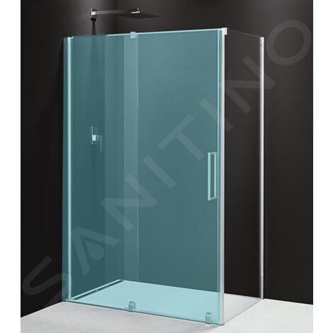 Polysan Rolls Line - Porte de douche 900 mm, aluminium poli/verre clair RL3315 (1/5)