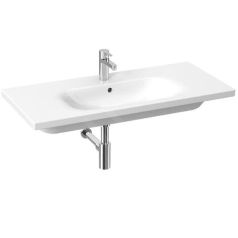 Jika Mio-N - Lavabo, 100x45 cm, avec trop-plein, trou pour robinetterie, Jika Perla, blanc H8147131001041 (1/3)