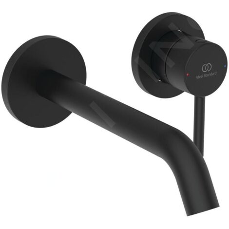 Ideal Standard Ceraline Nuovo - Mitigeur de lavabo encastré, 2 trous, noir soyeux BD764XG (1/5)