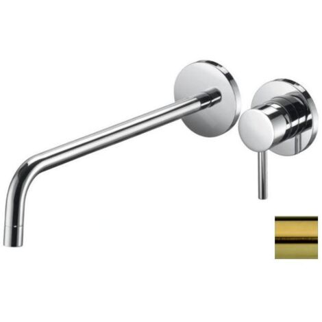 Paffoni Light - Mitigeur de lavabo encastré avec corps, installation de 2 trous, doré brossé LIG007HGSP70 (1/2)