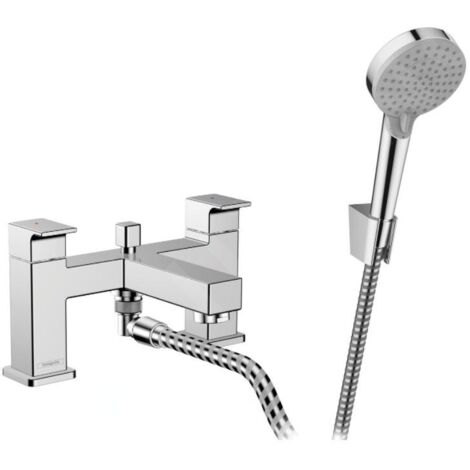 Hansgrohe Vernis Shape - Mitigeur sur le bord de baignoire avec accessoires, installation 2 trous, chrome 71462000 (1/5)