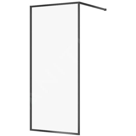 Cersanit Larga - Paroi de douche Walk-In, 90x200 cm, noir/verre clair S932-138 (1/2)