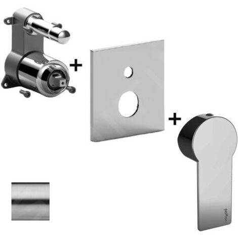 Paffoni Tango - Mitigeur encastré pour 2 sorties, inox TABOX015ST/M (1/2)